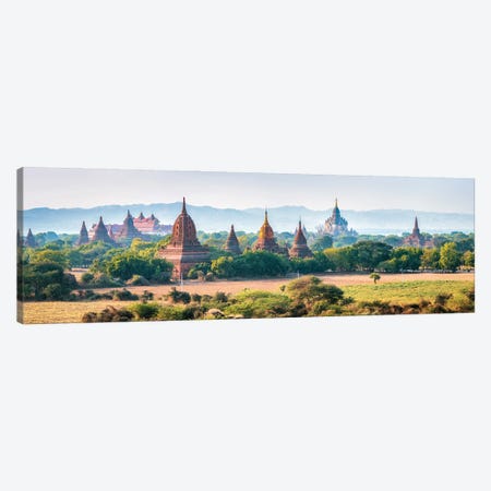 Panoramic View Of Temples In Old Bagan, Myanmar Canvas Print #JNB1156} by Jan Becke Art Print