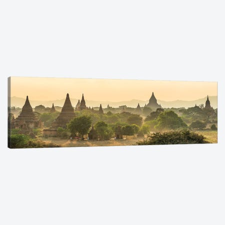 Panoramic View Of Historic Temples In Old Bagan, Myanmar Canvas Print #JNB1157} by Jan Becke Canvas Art Print