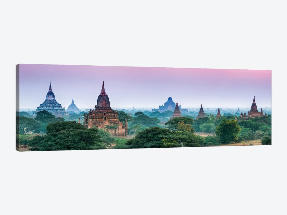 Panoramic View Of Ancient Temples In Old Bagan, Myanmar by Jan Becke 1-piece Canvas Artwork