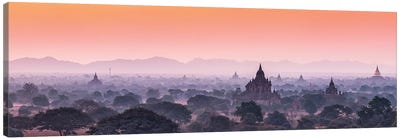 Ancient Temples At Dawn, Old Bagan, Myanmar Canvas Art Print - Burma (Myanmar)