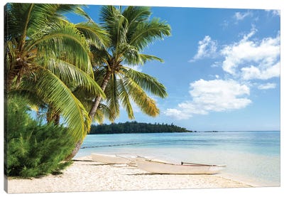 Tropical Beach Canvas Art Print - French Polynesia Art
