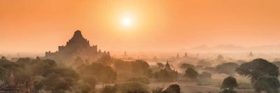 Dhammayangyi Temple At Sunrise, Bagan, Myanmar by Jan Becke framed canvas print