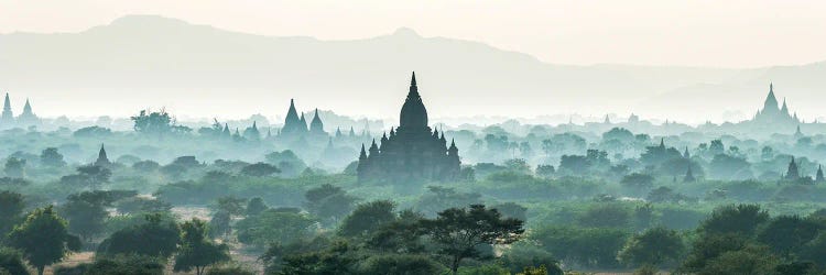 Early Morning Fog Over The Temples In Bagan, Myanmar