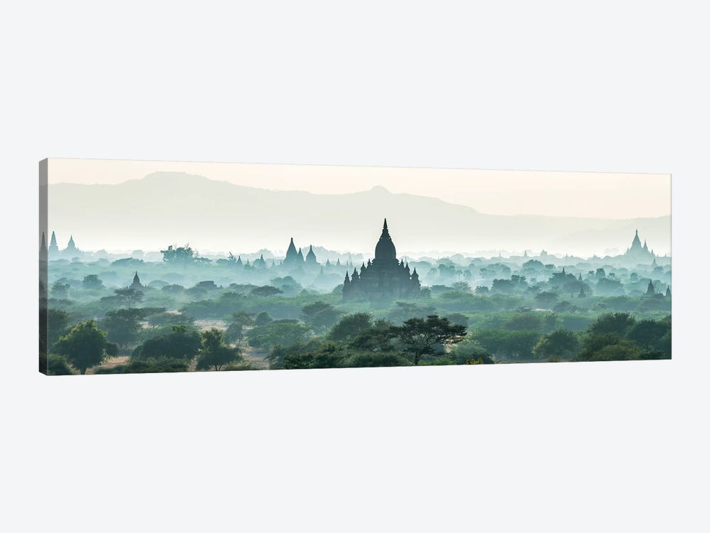 Early Morning Fog Over The Temples In Bagan, Myanmar by Jan Becke 1-piece Canvas Art