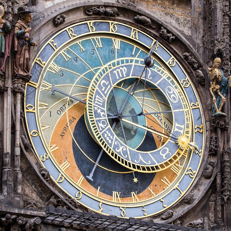 Wall Art Canvas Picture Print 3.2 Astronomical Clock Prague Czech Rep 