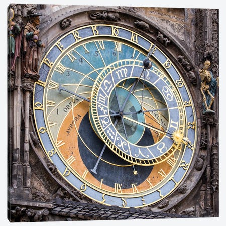 Astronomical Clock In Prague, Czech Republic Canvas Print #JNB1188} by Jan Becke Art Print