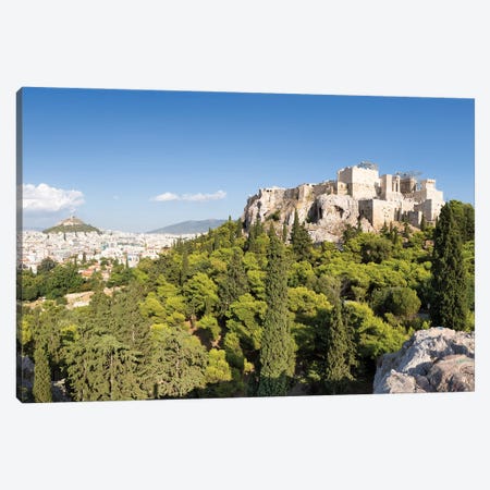 Acropolis Of Athens And Lykabettus Hill, Greece Canvas Print #JNB1197} by Jan Becke Canvas Print