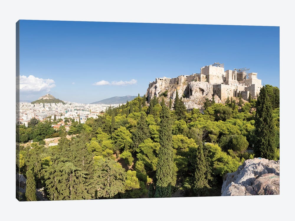 Acropolis Of Athens And Lykabettus Hill, Greece by Jan Becke 1-piece Art Print