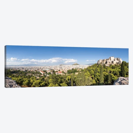 Panoramic View Of Athens With Acropolis And Lykabettus Hill In The Distance, Greece Canvas Print #JNB1212} by Jan Becke Canvas Art Print