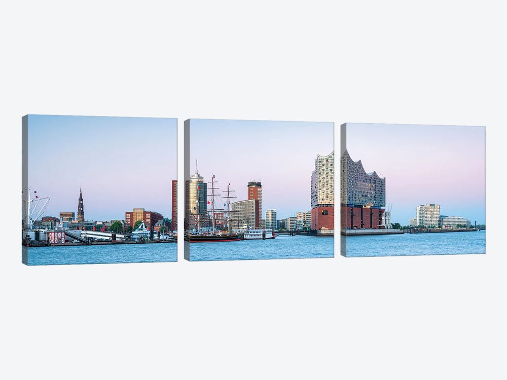 View Of The Elbphilharmonie Concert Hall In The Hafencity Quarter Of Hamburg, Germany by Jan Becke 3-piece Canvas Print