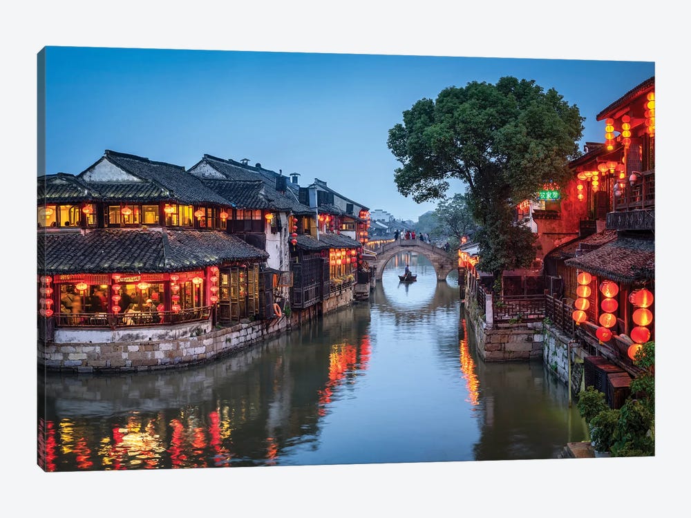Xitang Water Town, Zhejiang Province by Jan Becke 1-piece Canvas Wall Art