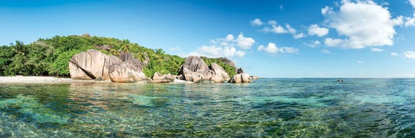 Tropical Beaches: Anse Source D'Argent Beach Panorama, La Digue, Seychelles by Jan Becke