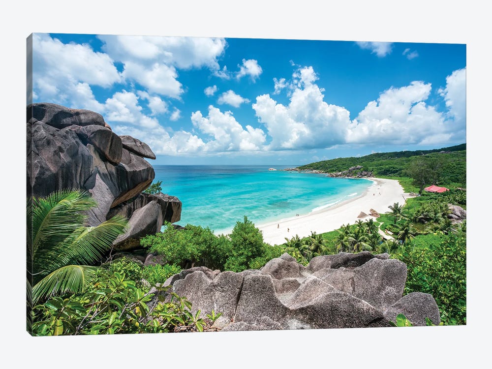 Grand Anse Beach On La Digue Island, Seychelles by Jan Becke 1-piece Canvas Artwork