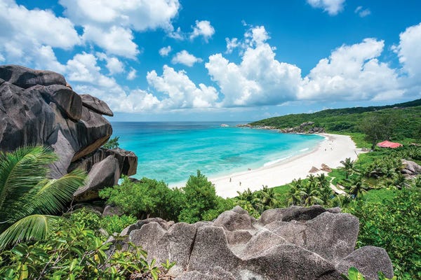 Seychelles: Grand Anse Beach On La Digue Island, Seychelles by Jan Becke