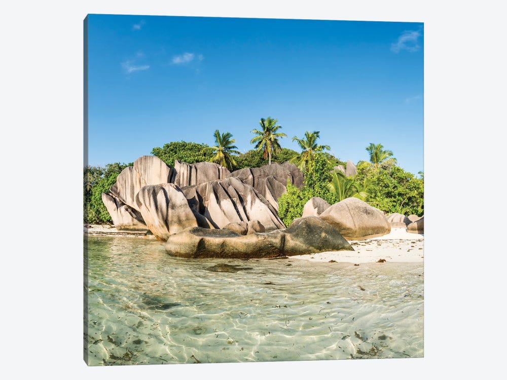 Tropical Island Of La Digue In The Seychelles by Jan Becke 1-piece Canvas Art Print