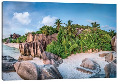 Anse Source D'Argent Beach, La Digue, Seychelles Canvas Art Print - La Digue