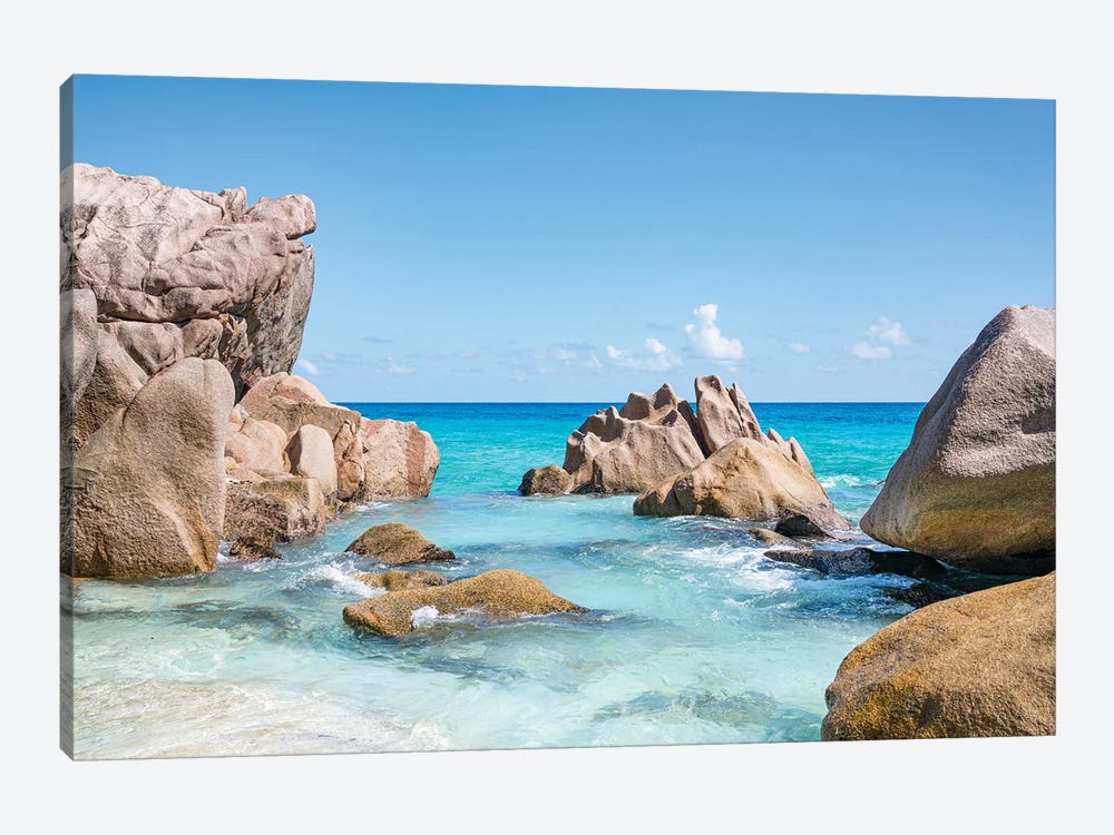 Anse Patates Beach On The Island Of La Digue, Seychelles by Jan Becke 1-piece Canvas Artwork