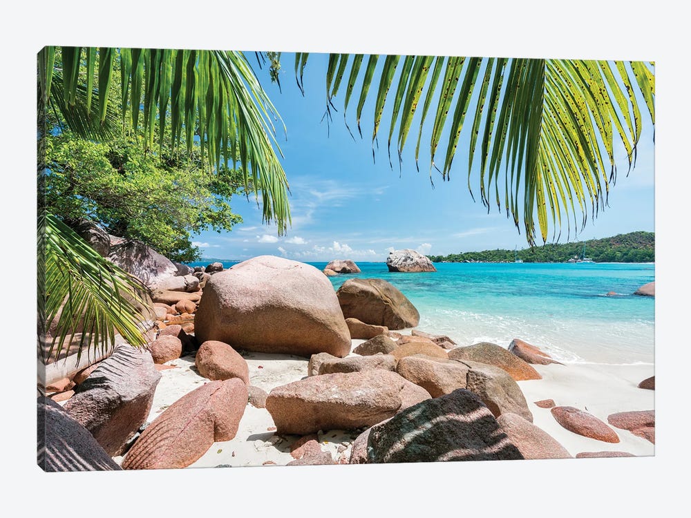 Tropical Anse Lazio Beach, Praslin, Seychelles by Jan Becke 1-piece Canvas Art