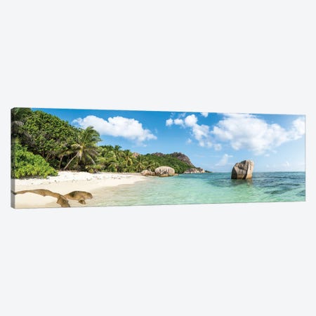 Panoramic View Of La Digue, Seychelles Canvas Print #JNB1282} by Jan Becke Canvas Art