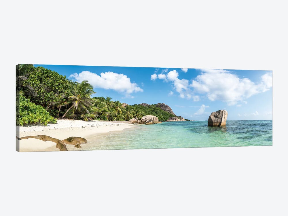 Panoramic View Of La Digue, Seychelles by Jan Becke 1-piece Art Print