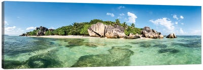 Panoramic View Of La Digue Island, Seychelles Canvas Art Print - Seychelles