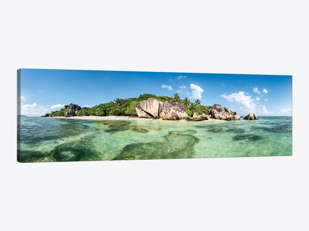 Panoramic View Of La Digue Island, Seychelles by Jan Becke 1-piece Art Print