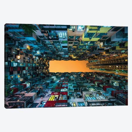 Hong Kong apartment buildings Canvas Print #JNB128} by Jan Becke Canvas Art