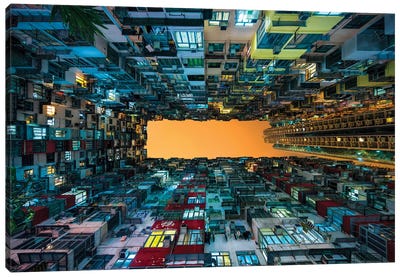 Hong Kong apartment buildings Canvas Art Print