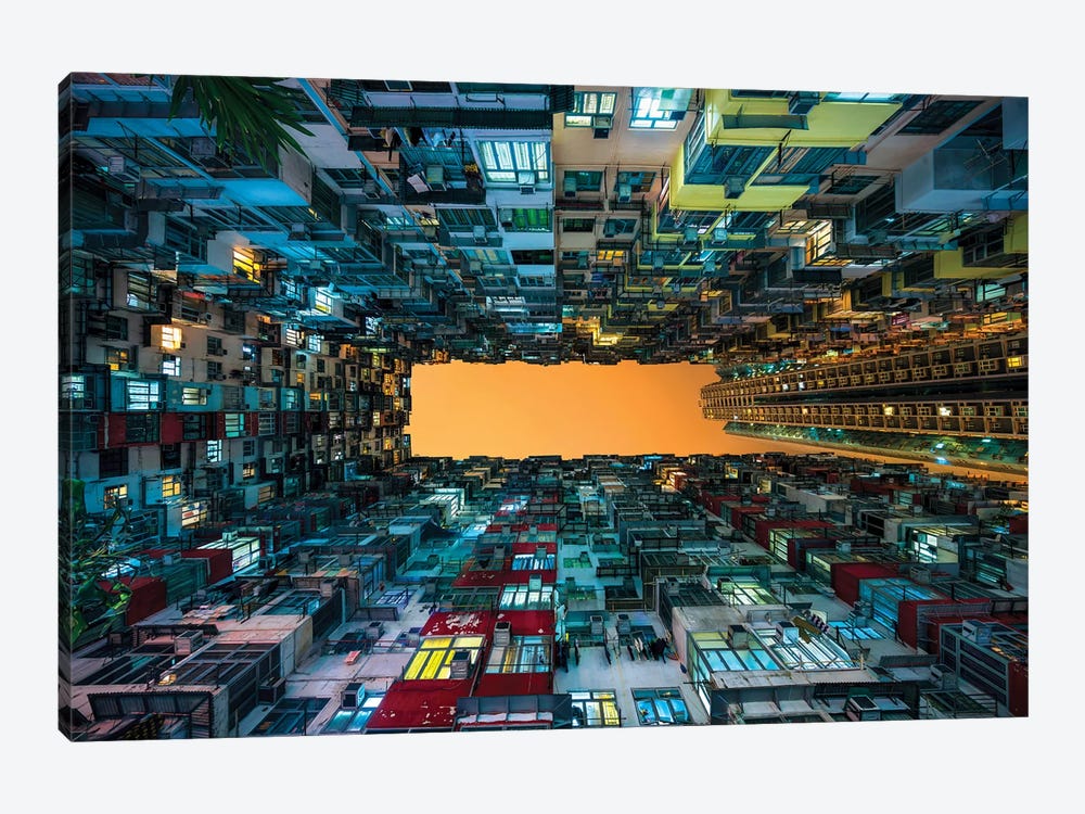 Hong Kong apartment buildings by Jan Becke 1-piece Canvas Art