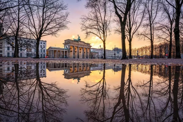 The Brandenburg Gate: Brandenburg Gate In Winter by Jan Becke
