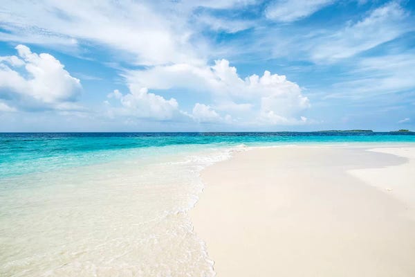 Calm: Beautiful Beach With White Sand And Turquoise Water by Jan Becke