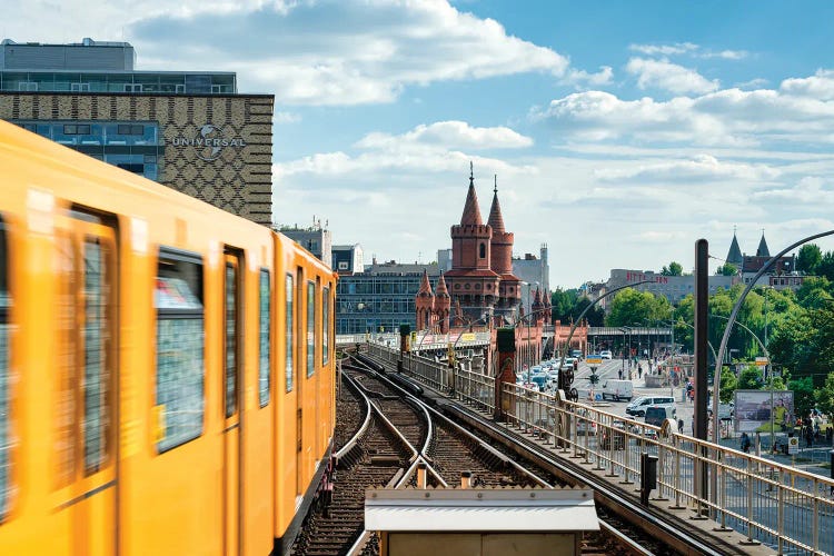 Berlin U-Bahn Crossing The Oberbaum Bridge (Oberbaumbrücke)