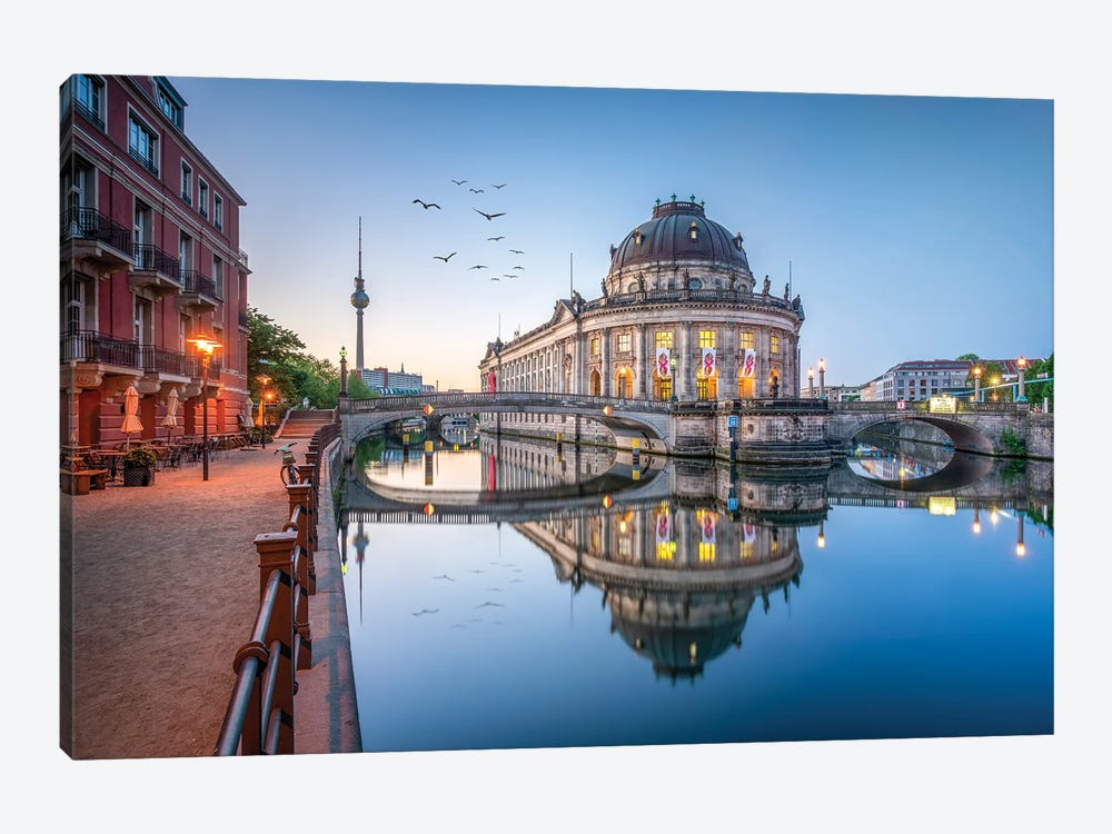 Bode Museum On Museum Island At Sunrise, Spree River, Berlin by Jan Becke 1-piece Canvas Artwork