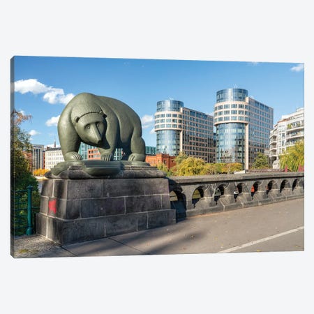Bear Sculpture At The Moabit Bridge (Moabiter Brücke) In Berlin, Germany Canvas Print #JNB1326} by Jan Becke Canvas Art