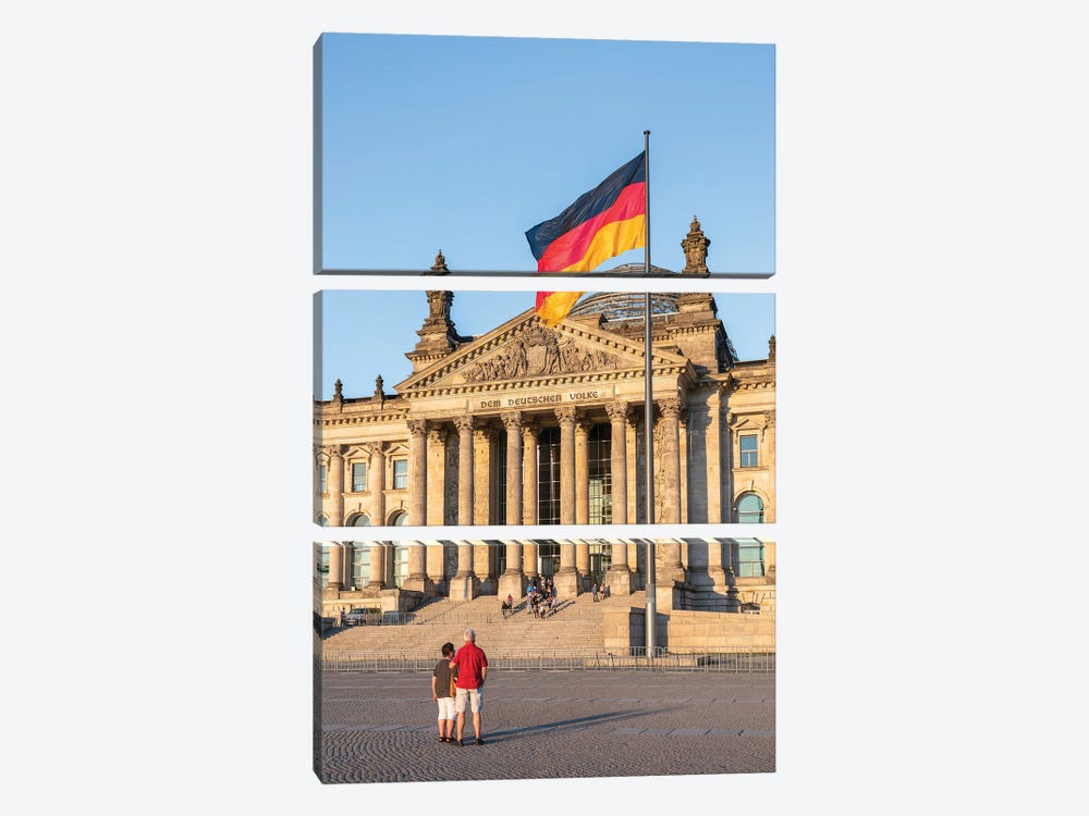 The Reichstag Building (Reichstagsgebäude) In Berlin Is Home Of The National Parliament Of The Federal Republic Of German by Jan Becke 3-piece Canvas Print