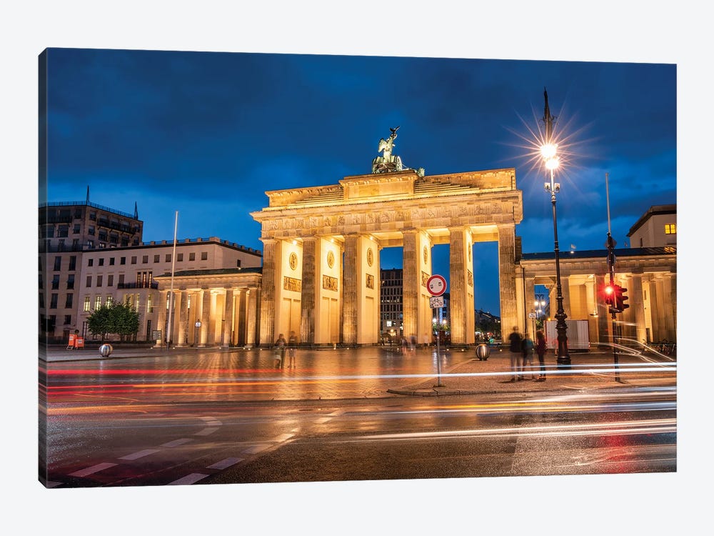 Brandenburg Gate (Brandenburger Tor) At Night, Berlin by Jan Becke 1-piece Canvas Artwork