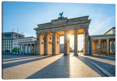 Brandenburg Gate (Brandenburger Tor) In Berlin, Germany Canvas Art Print - Berlin Art