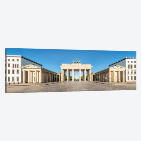 Panoramic View Of The Brandenburg Gate (Brandenburger Tor) In Berlin, Germany Canvas Print #JNB1335} by Jan Becke Canvas Art Print