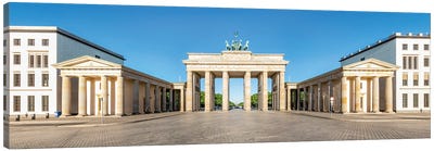 Panoramic View Of The Brandenburg Gate (Brandenburger Tor) In Berlin, Germany Canvas Art Print - Berlin Art