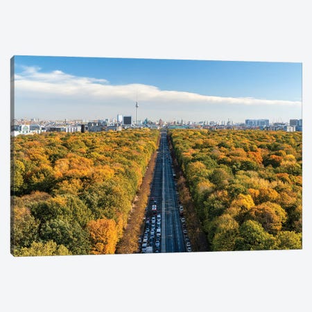 Aerial View Of The Tiergarten Berlin In Autumn Canvas Print #JNB1348} by Jan Becke Canvas Print