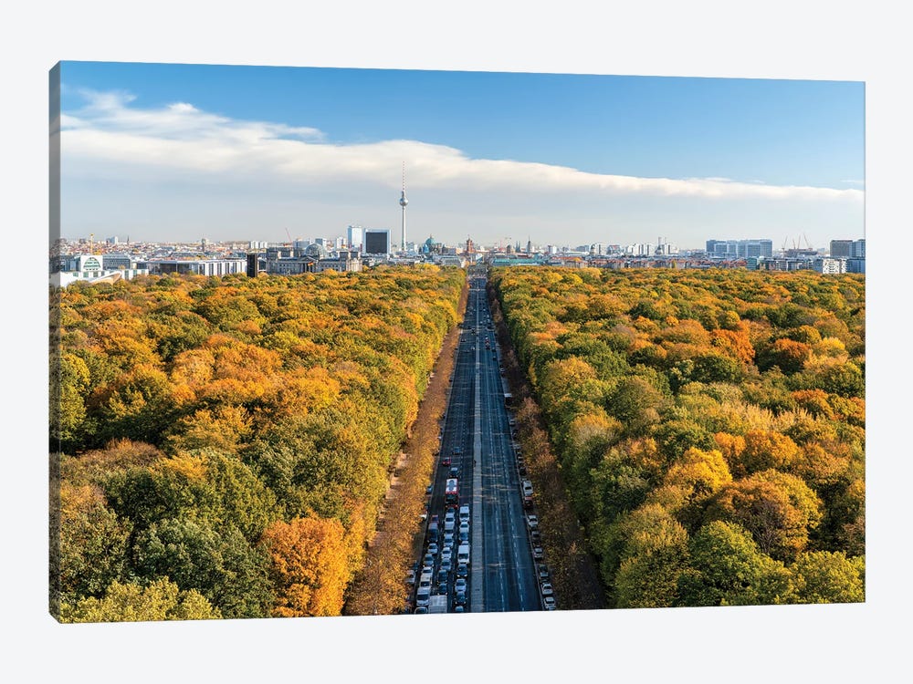 Aerial View Of The Tiergarten Berlin In Autumn by Jan Becke 1-piece Canvas Art