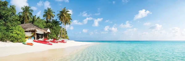 Maldives: Tropical Beach Panorama On The Maldives by Jan Becke