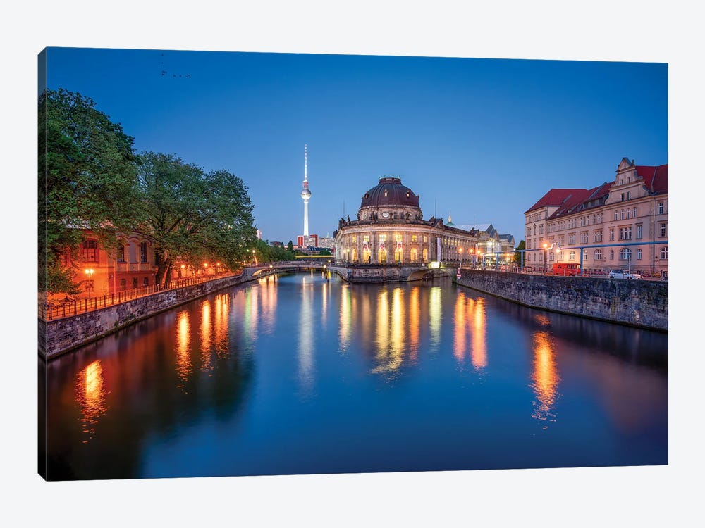 Bode Museum On Museum Island At Night, Spree River, Berlin by Jan Becke 1-piece Canvas Wall Art