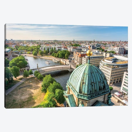 Spree River View From Top Of Berlin Cathedral (Berliner Dom) Canvas Print #JNB1365} by Jan Becke Canvas Artwork