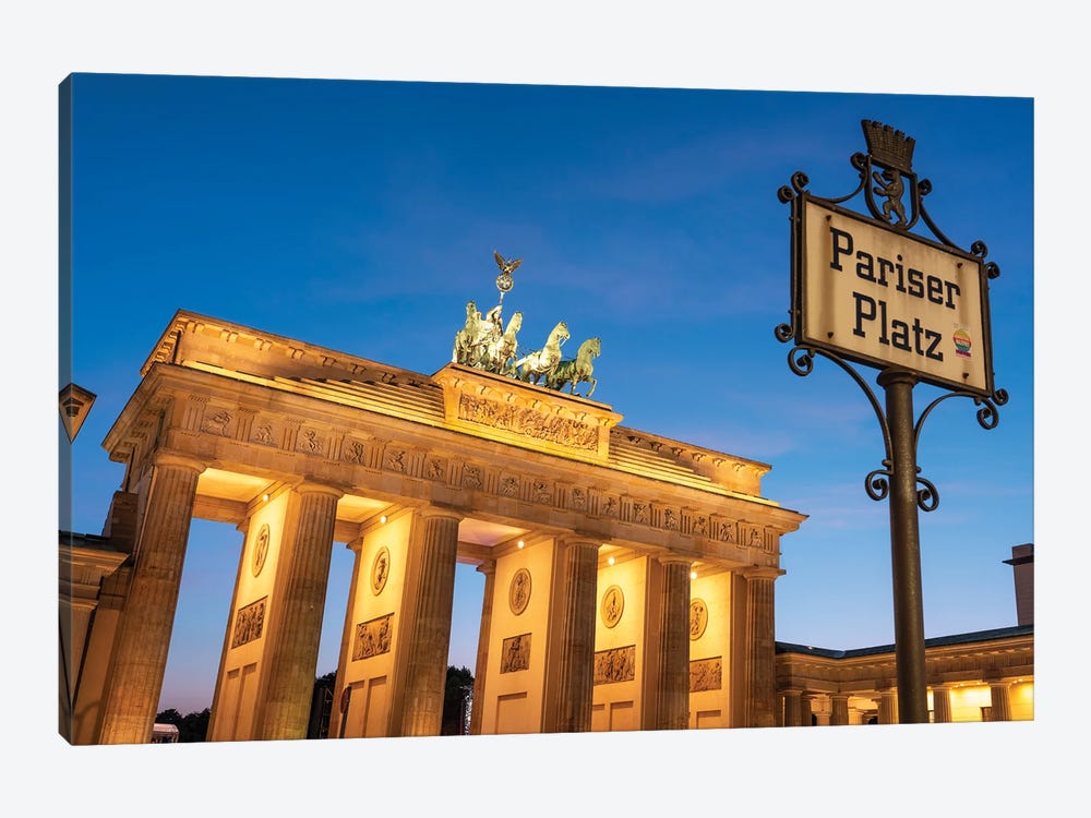 Brandenburg Gate (Brandenburger Tor) At The Pariser Platz In Berlin, Germany by Jan Becke 1-piece Canvas Print