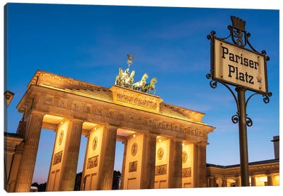 Brandenburg Gate (Brandenburger Tor) At The Pariser Platz In Berlin, Germany Canvas Art Print - Berlin Art