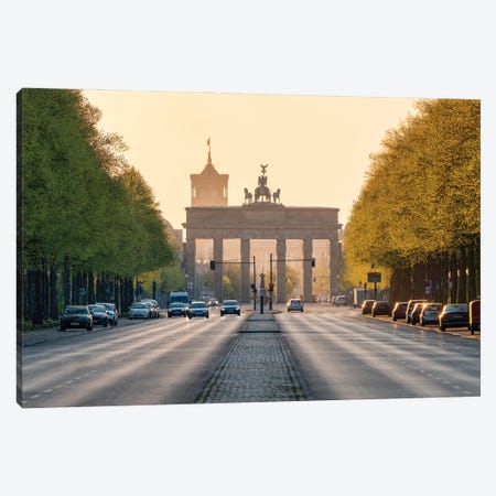 Straße Des 17. Juni And Brandenburg Gate (Brandenburger Tor) At Sunrise Canvas Print #JNB1380} by Jan Becke Canvas Print