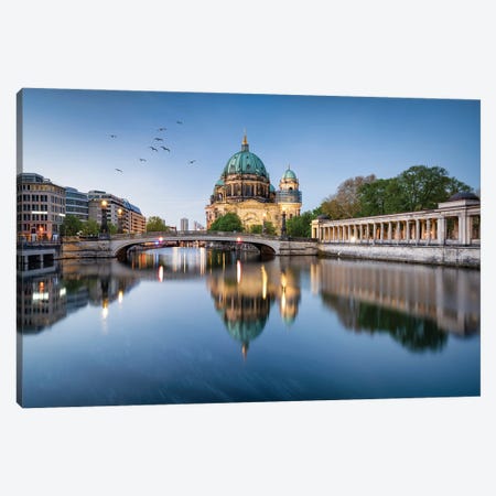 Berlin Cathedral (Berliner Dom) Along The Spree River Canvas Print #JNB1387} by Jan Becke Canvas Art