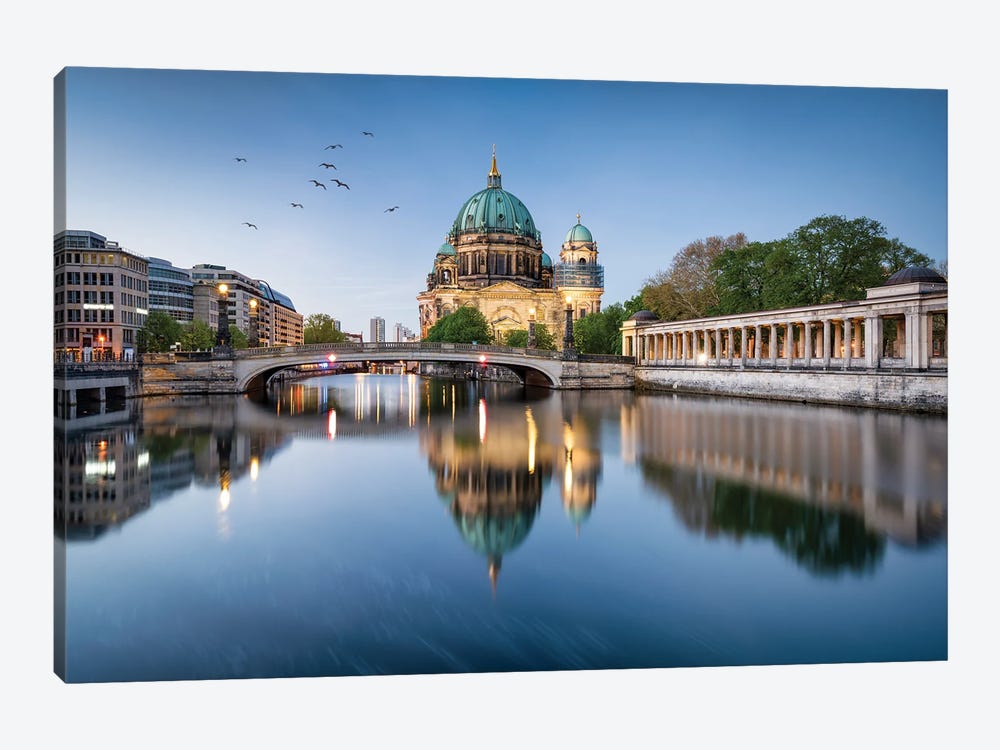 Berlin Cathedral (Berliner Dom) Along The Spree River by Jan Becke 1-piece Canvas Print