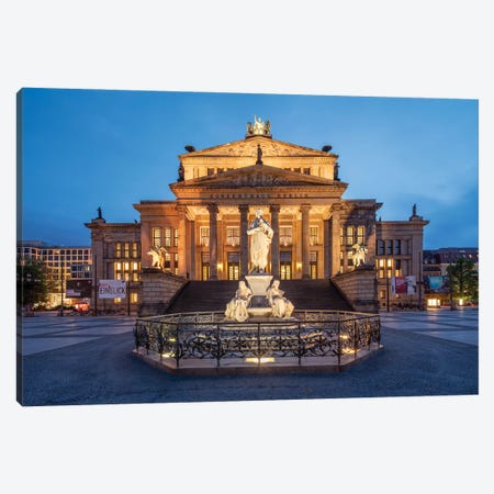 Konzerthaus Berlin (Berlin Concert Hall) And Schiller Monument At The Gendarmenmarkt, Berlin, Germany Canvas Print #JNB1398} by Jan Becke Canvas Art